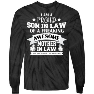 Proud Son In Law Of An Awesome Mother in Law Tie-Dye Long Sleeve Shirt