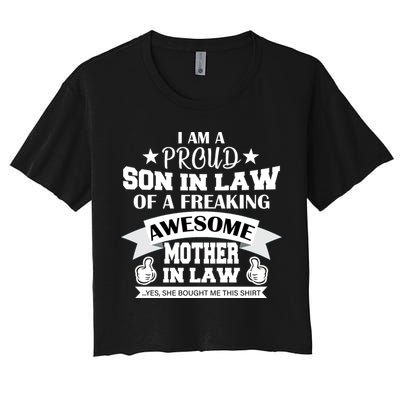 Proud Son In Law Of An Awesome Mother in Law Crop Top
