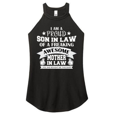 Proud Son In Law Of An Awesome Mother in Law Women's Perfect Tri Rocker Tank