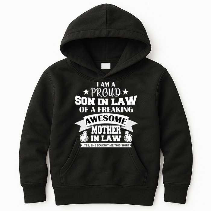 Proud Son In Law Of An Awesome Mother in Law Kids Hoodie