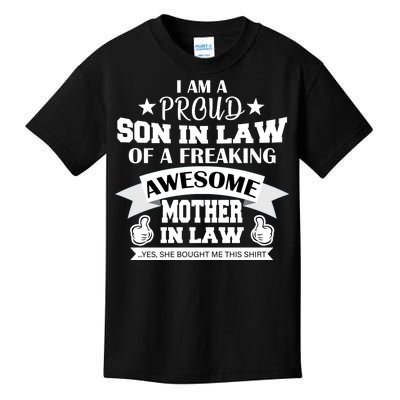 Proud Son In Law Of An Awesome Mother in Law Kids T-Shirt