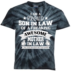 Proud Son In Law Of An Awesome Mother in Law Kids Tie-Dye T-Shirt