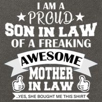 Proud Son In Law Of An Awesome Mother in Law Cotton Canvas Backpack