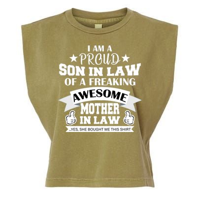 Proud Son In Law Of An Awesome Mother in Law Garment-Dyed Women's Muscle Tee