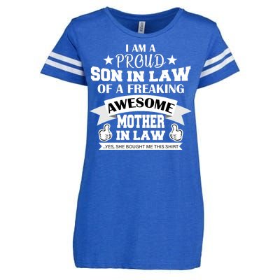 Proud Son In Law Of An Awesome Mother in Law Enza Ladies Jersey Football T-Shirt