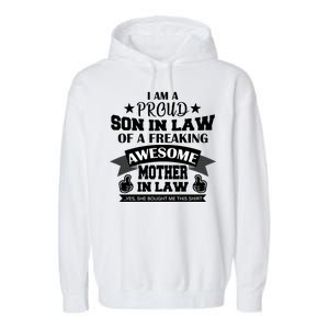 Proud Son In Law Of An Awesome Mother in Law Garment-Dyed Fleece Hoodie