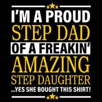 Proud Step Dad Of An Amazing Step Daughter Stripe Pom Pom Beanie