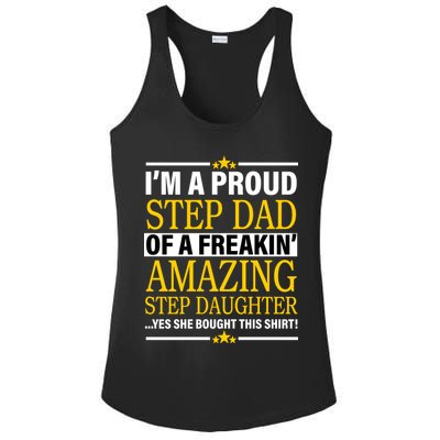 Proud Step Dad Of An Amazing Step Daughter Ladies PosiCharge Competitor Racerback Tank