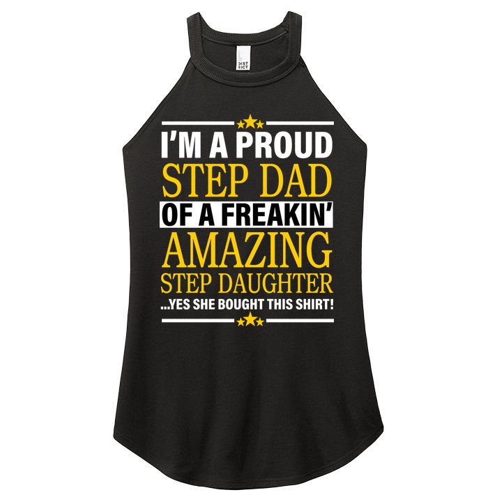 Proud Step Dad Of An Amazing Step Daughter Women's Perfect Tri Rocker Tank