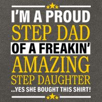 Proud Step Dad Of An Amazing Step Daughter Cotton Canvas Backpack