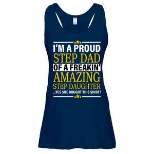 Proud Step Dad Of An Amazing Step Daughter Ladies Essential Flowy Tank