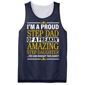 Proud Step Dad Of An Amazing Step Daughter Mesh Reversible Basketball Jersey Tank