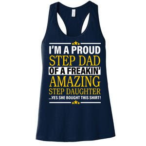 Proud Step Dad Of An Amazing Step Daughter Women's Racerback Tank