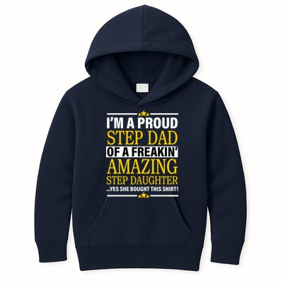 Proud Step Dad Of An Amazing Step Daughter Kids Hoodie