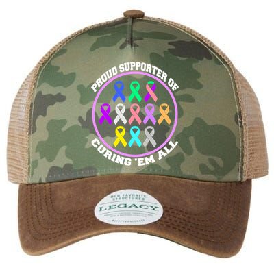 Proud Supporter Of Curing Them All Legacy Tie Dye Trucker Hat