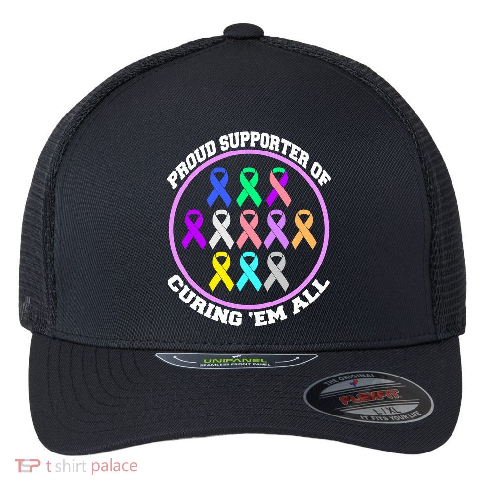 Proud Supporter Of Curing Them All Flexfit Unipanel Trucker Cap