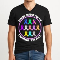 Proud Supporter Of Curing Them All V-Neck T-Shirt