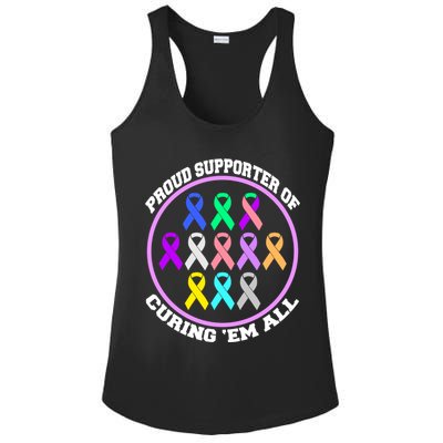 Proud Supporter Of Curing Them All Ladies PosiCharge Competitor Racerback Tank