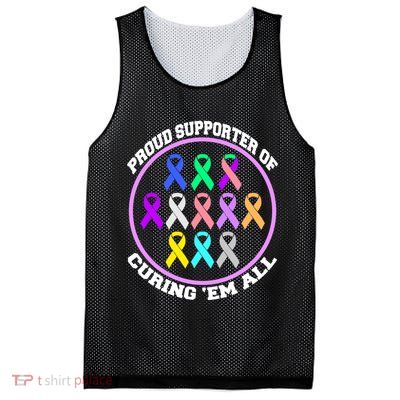 Proud Supporter Of Curing Them All Mesh Reversible Basketball Jersey Tank