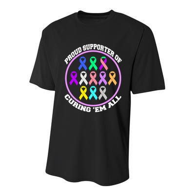 Proud Supporter Of Curing Them All Youth Performance Sprint T-Shirt