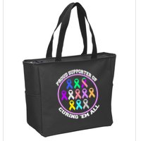 Proud Supporter Of Curing Them All Zip Tote Bag