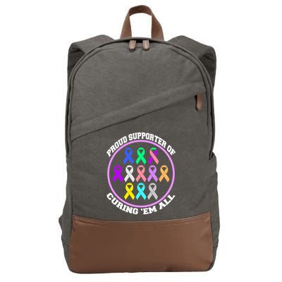 Proud Supporter Of Curing Them All Cotton Canvas Backpack