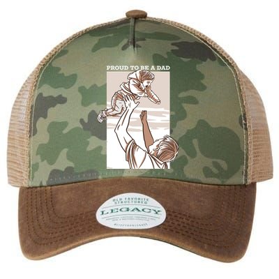Proud To Be A Dad Legacy Tie Dye Trucker Hat