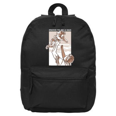 Proud To Be A Dad 16 in Basic Backpack
