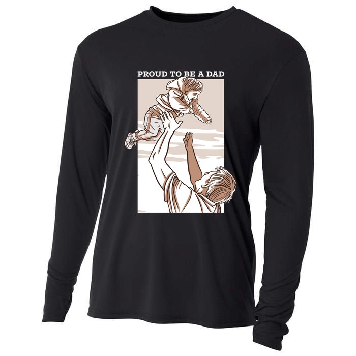 Proud To Be A Dad Cooling Performance Long Sleeve Crew