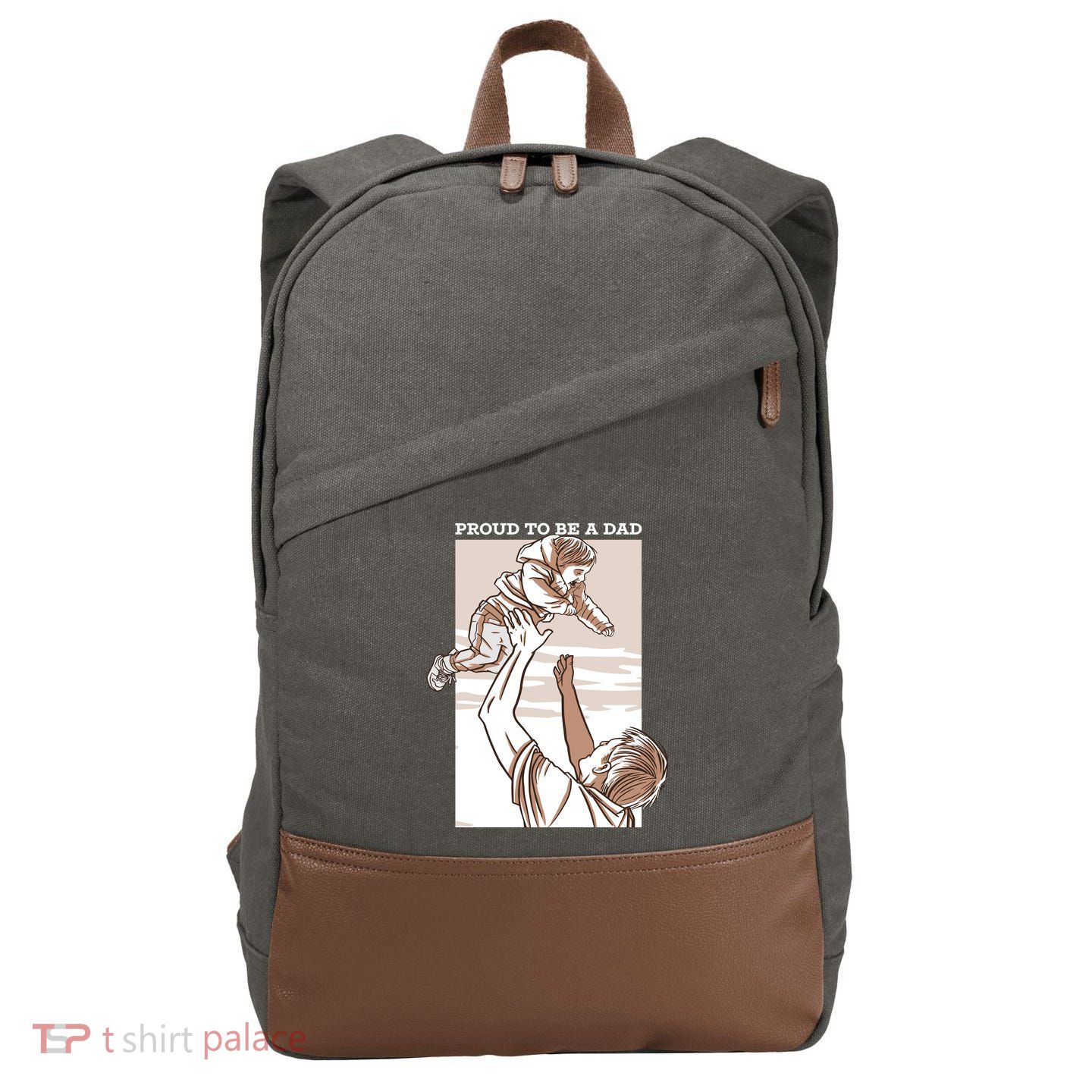 Proud To Be A Dad Cotton Canvas Backpack