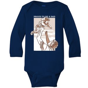 Proud To Be A Dad Baby Long Sleeve Bodysuit