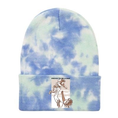 Proud To Be A Dad Tie Dye 12in Knit Beanie