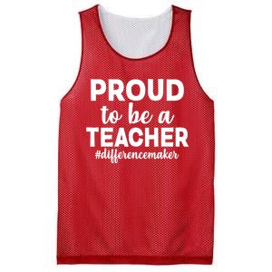 Proud To Be A Teacher #differencemaker Mesh Reversible Basketball Jersey Tank