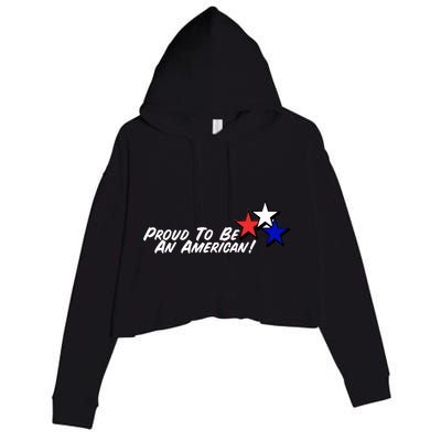 Proud To Be An American! Crop Fleece Hoodie