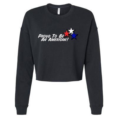 Proud To Be An American! Cropped Pullover Crew