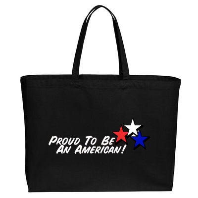 Proud To Be An American Cotton Canvas Jumbo Tote