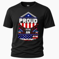 Proud To Be An American Patriotic Cooling Performance Crew T-Shirt