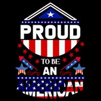 Proud To Be An American Patriotic Cooling Performance Crew T-Shirt