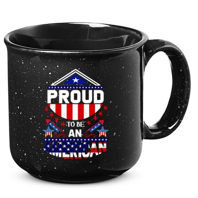 Proud To Be An American Patriotic 15oz Campfire Ceramic Mug