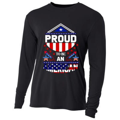 Proud To Be An American Patriotic Cooling Performance Long Sleeve Crew