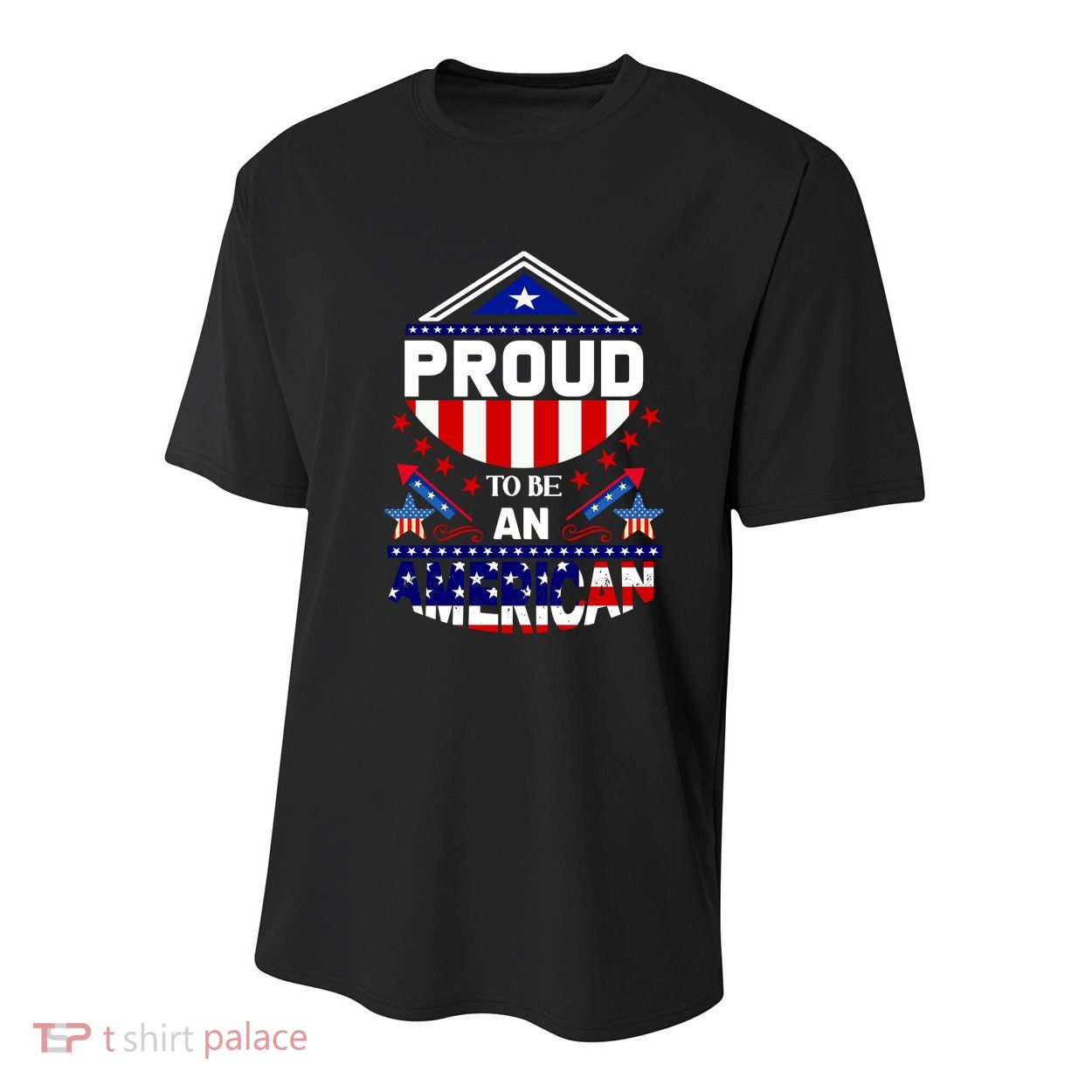 Proud To Be An American Patriotic Youth Performance Sprint T-Shirt