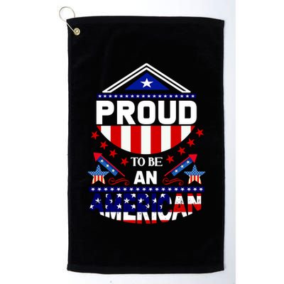Proud To Be An American Patriotic Golf Towel