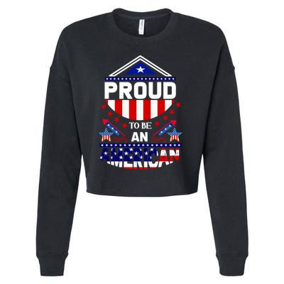 Proud To Be An American Patriotic Cropped Pullover Crew