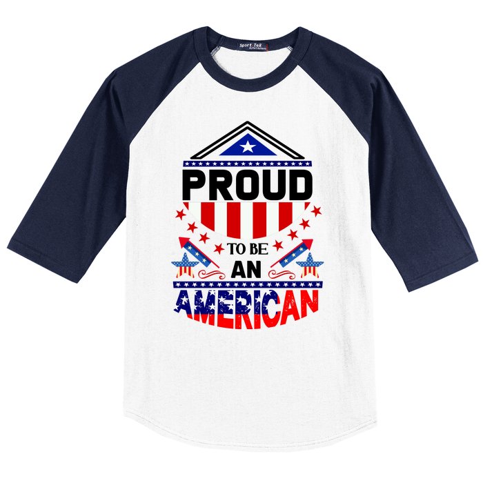 Proud To Be An American Patriotic Baseball Sleeve Shirt