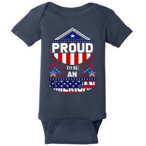 Proud To Be An American Patriotic Baby Bodysuit