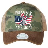Proud To Be an Americat Cat Legacy Tie Dye Trucker Hat