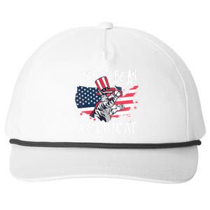 Proud To Be an Americat Cat Snapback Five-Panel Rope Hat