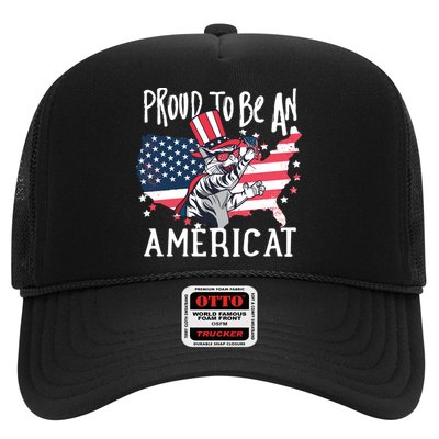 Proud To Be an Americat Cat Trucker Hat