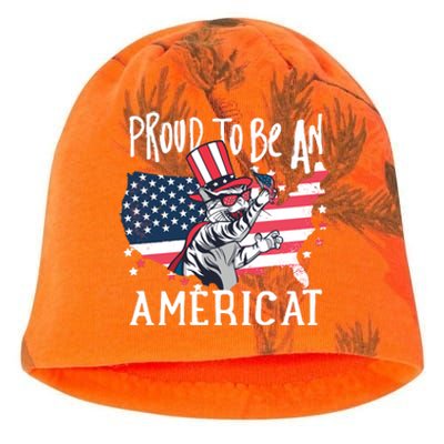 Proud To Be an Americat Cat Kati - Camo Knit Beanie