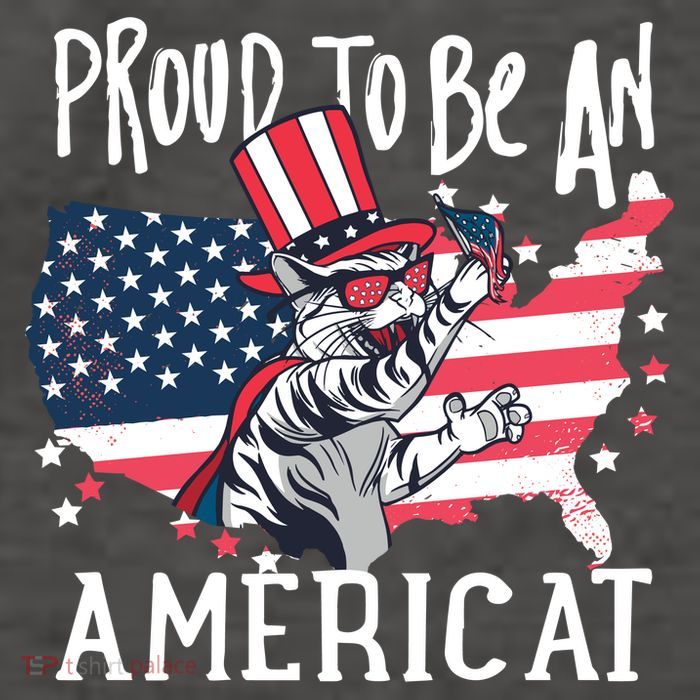 Proud To Be an Americat Cat Vector Backpack